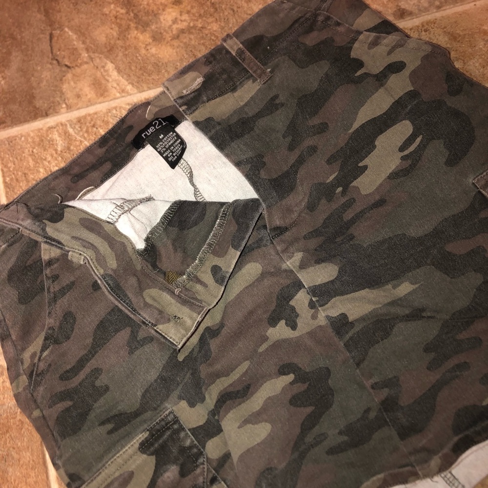 Rue 21 Camo Print Mini Skirt